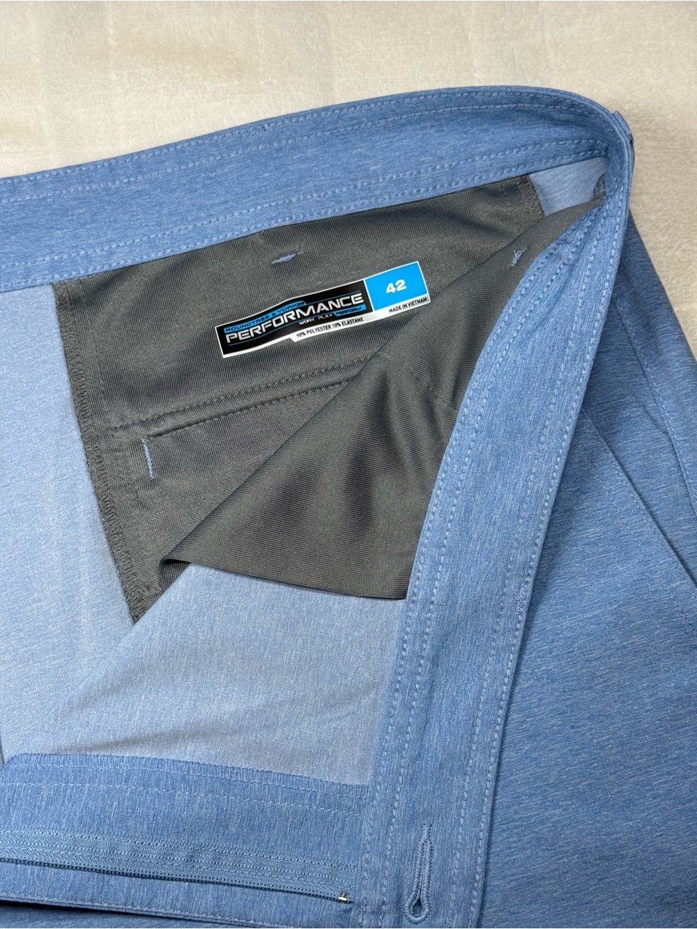 Roundtree & Yorke Men's Athletic Shorts in Blue and Black